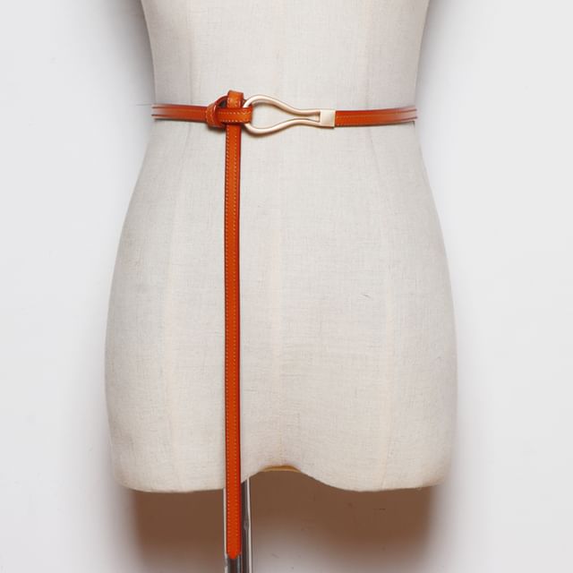 Poyol-Faux Leather Thin Belt