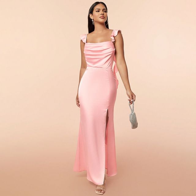 princess polly baby blue dress Burgundy Bodycon Velvet Long Formal Dress with Embroidered Beadings C5811R