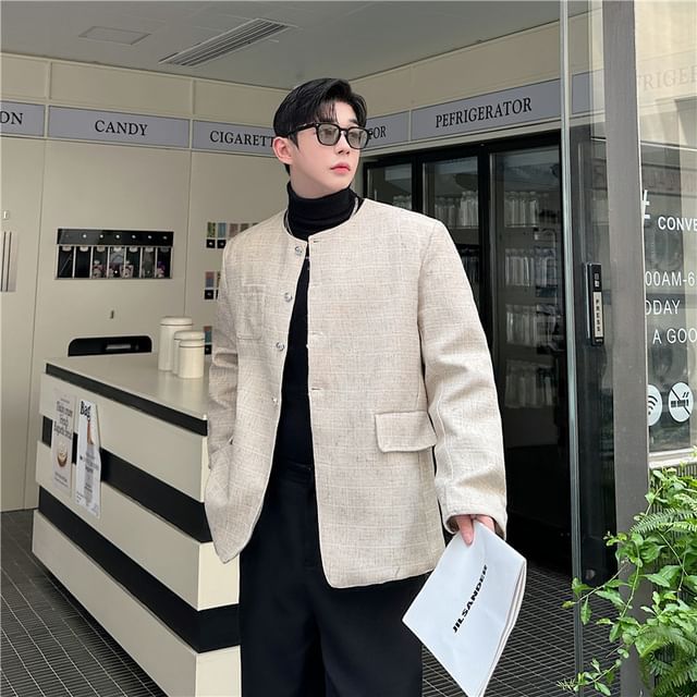 Patow-Tweed Button-Up Jacket