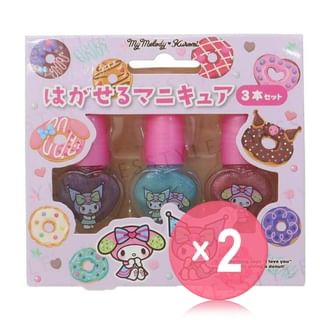RACE - Sanrio My Melody & Kuromi Peel-off Nail Polish Set 2pcs Bundle Set