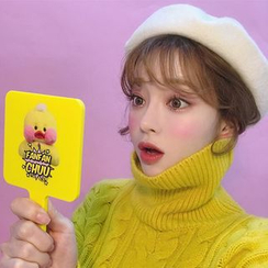 beige chuu - Fanfan Duck Fried Egg Portable Mirror (Yellow) beige chuu - Fanfan Duck Fried Egg Portable Mirror (Yellow)