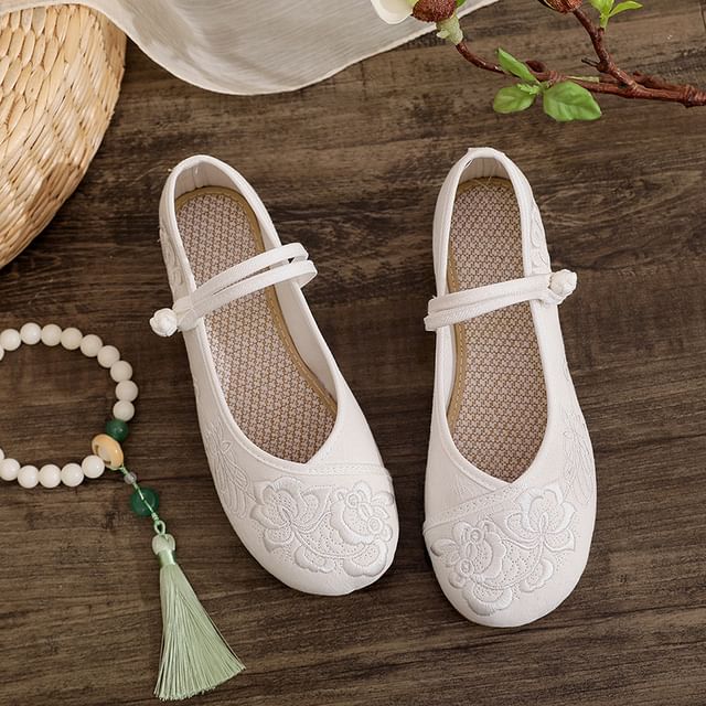 FRAISO-Frog Buttoned Plain Flats