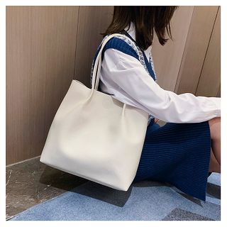 faux leather tote bag