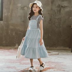 Cuckoo - 小童短袖T裇 / 背带连衣中裙 / 套装 Cuckoo - 小童短袖T裇 / 背带连衣中裙 / 套装