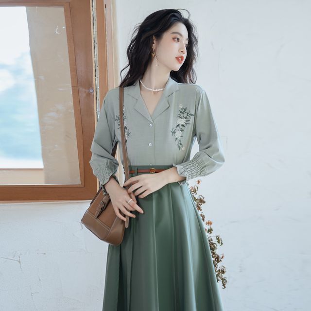 korean long blouse