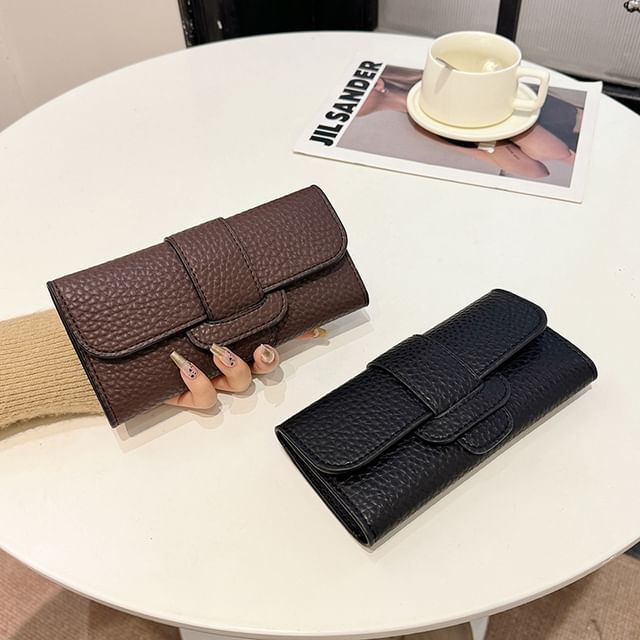 Basaran-Faux Leather Long Wallet