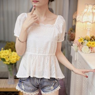 lace peplum tops with sleeves