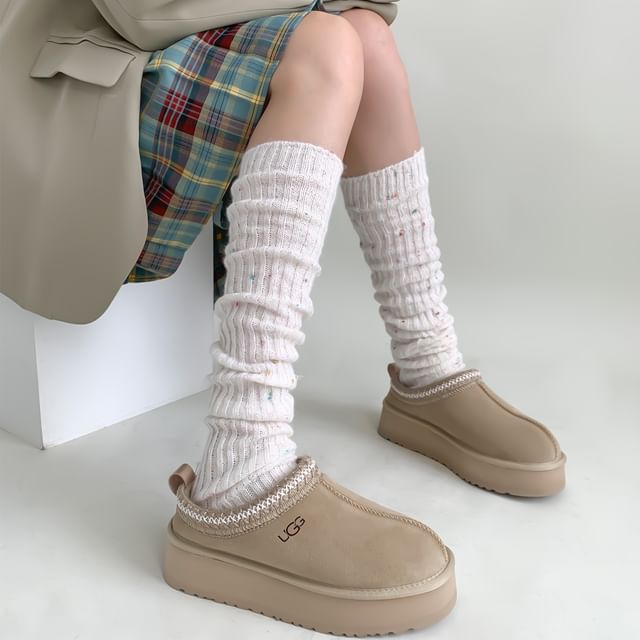 Desperim-Ribbed Knit Leg Warmers
