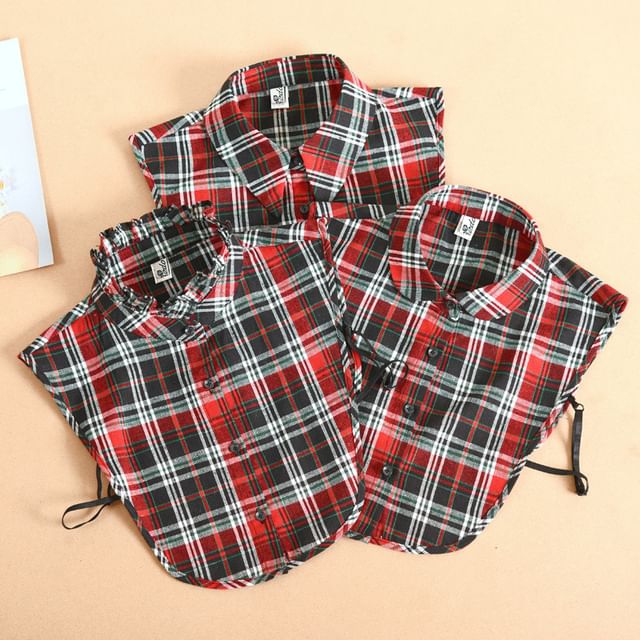 MIOW-Plaid Decorative Collar