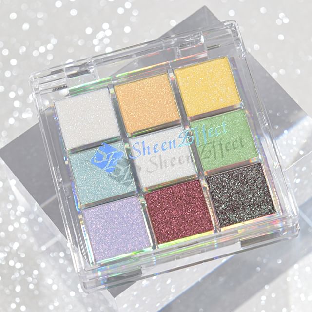 SheenEffect-9 Colors Glittery Chameleon Eyeshadow Palette - Encounter - Palette ombres pailletées 9 teintes