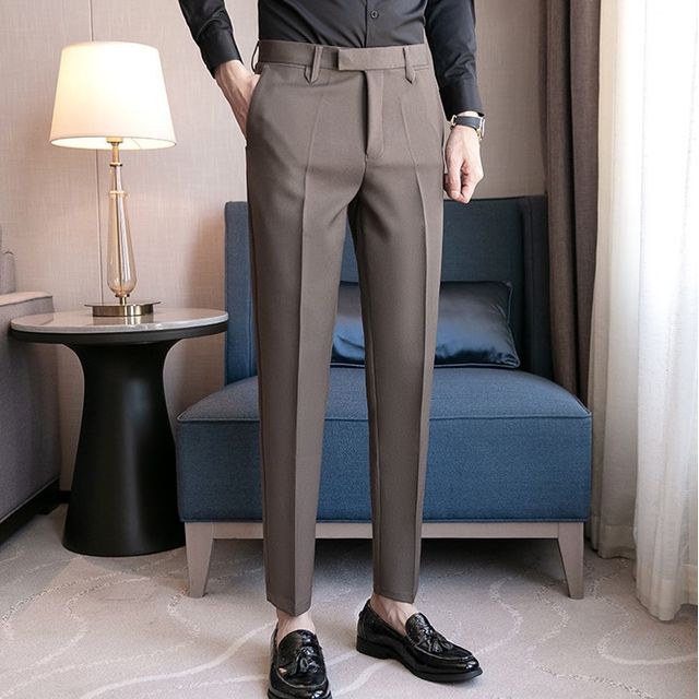 Deepwood Plain Tapered Dress Pants YesStyle