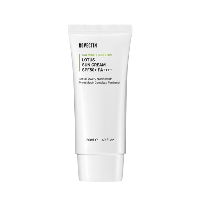 ROVECTIN-Calming Lotus Sun Cream - Crème solaire apaisante au lotus