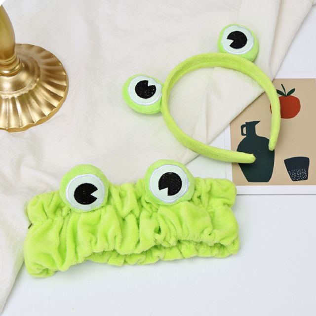 Recitbeau Fleece Frog Face Wash Headband (various designs) YesStyle