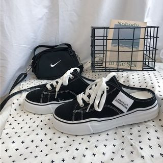 lace up mule sneakers