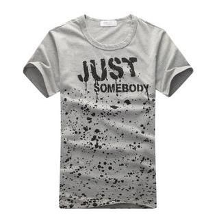 Short Sleeve Paint Splatter Print Knit Top