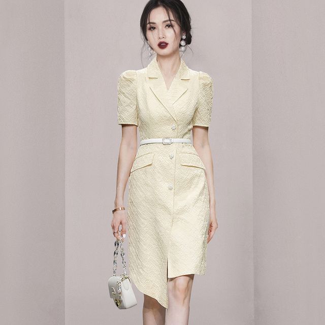 asymmetrical blazer dress Women's Asymmetrical Sleeveless Blazer Dress