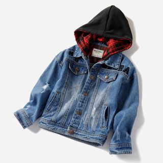 hooded denim jacket kids