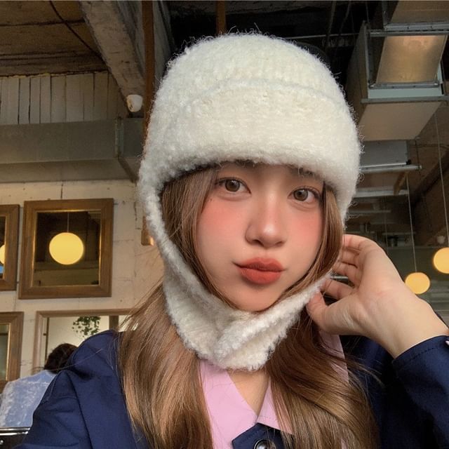 Sparktage-Fleece Plain Trapper Hat