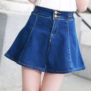 a-line jean skirt