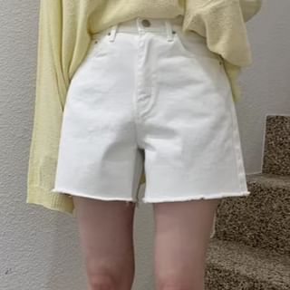 Coris-High Waist Plain Wide Leg Shorts