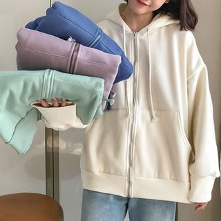 drawstring zip up hoodie