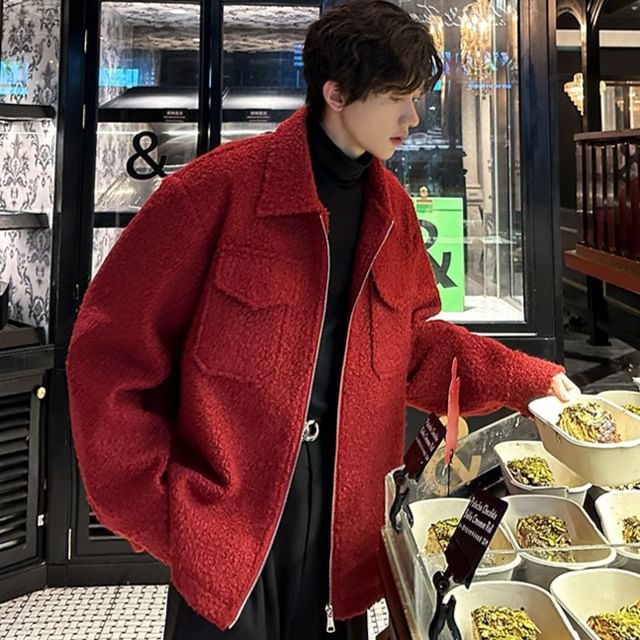VEAZ-Collared Zip-Up Jacket