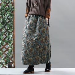 Mumame - Maxi Floral A-Line Skirt