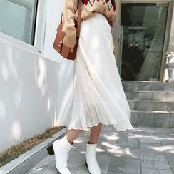 BBAEBBAE - Band-Waist Pleated Skirt BBAEBBAE - Band-Waist Pleated Skirt