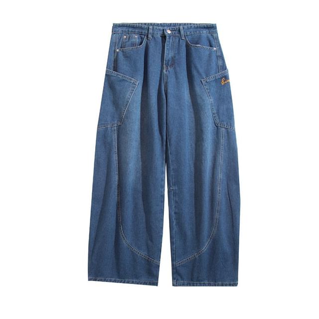 Yelmenor-Washed Wide Leg Jeans