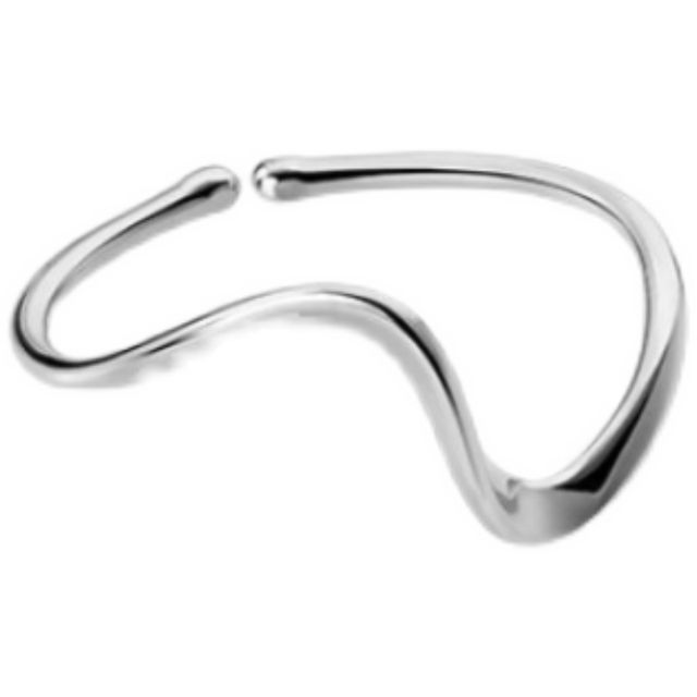 Dashiro-Wavy Sterling Silver Open Ring