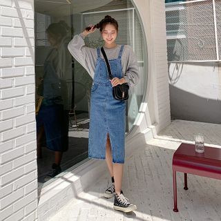 skirt and jumper look