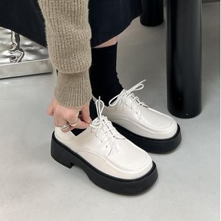 faux leather platform shoes