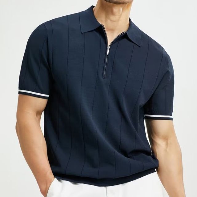 ずとまよ(zutomayo) Knit Polo Shirts (Navy) S Knit Polo Shirts (Navy) - ZUTOMAYO MART