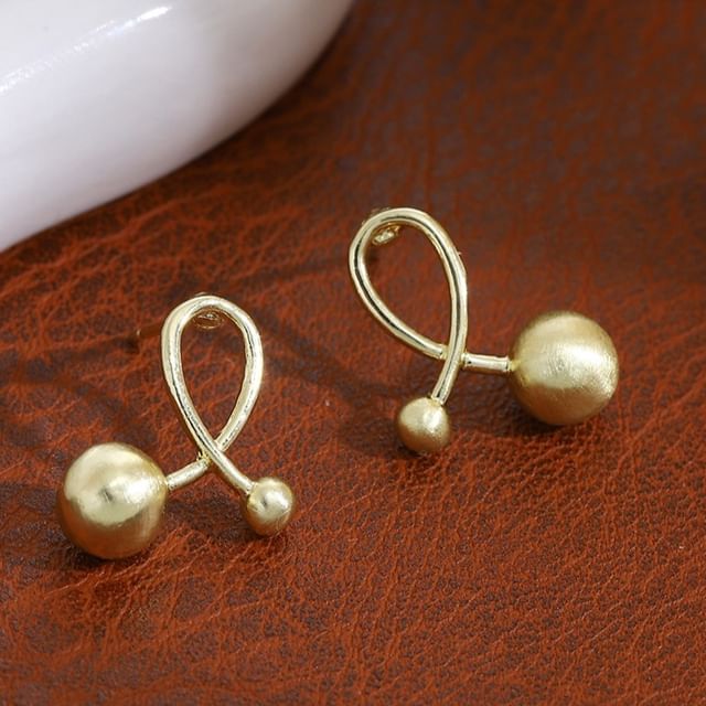 PANGU-Beaded Twist Stud Earring