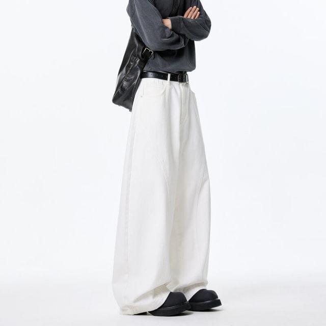 Kimeya-High Waist Wide Leg Jeans