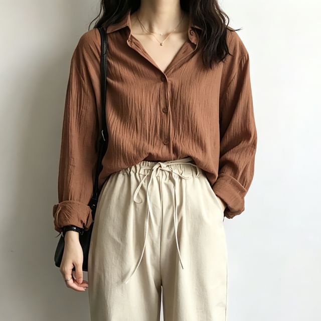 Strawolf-Langärmliges Knitter-Shirt