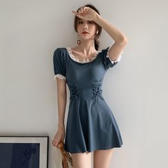 Higun - Ruffle Trim Swim Dress Higun - Ruffle Trim Swim Dress