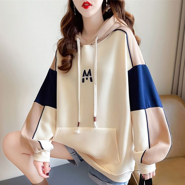 【BAON】[unisex] Kodilo color lettering brushed over sweatsh COLOR BLOCK HOODIE WASHED – NONSENSE.JP