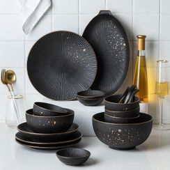 Modern Wife - Golden Trim Ceramic Bowl / Plate / Spoon