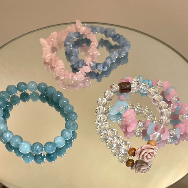 Jael-Faux Gemstone Bead Bracelet Various Designs