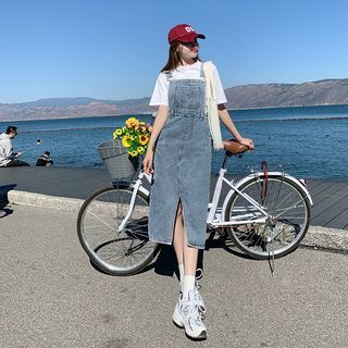 Denim Jumper Outfit Jumper Dress Korean Style Overalls Jumper