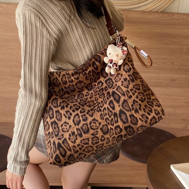 KOCORE-Leopard Print Tote Bag