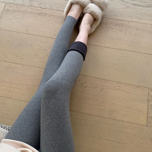 Maisee-High Waist Fleece-Lined Leggings