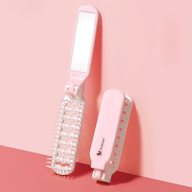 Trikeel - Folding Hair Brush with Mirror | YesStyle