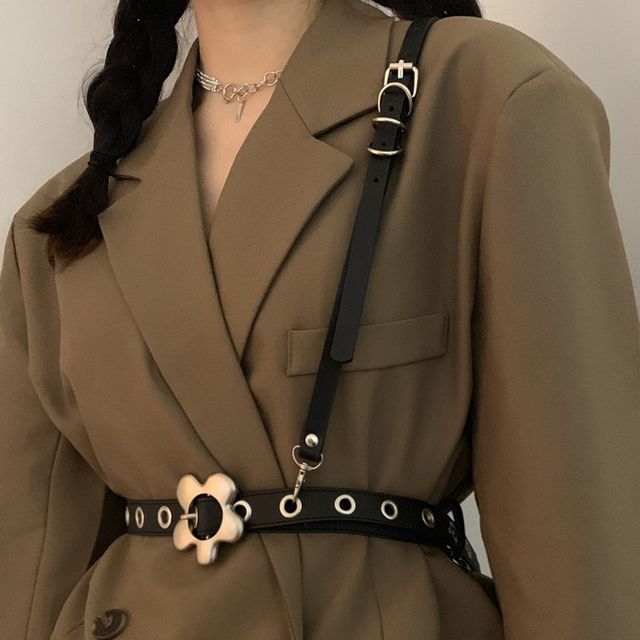 leather suspender belt