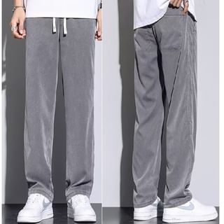 Urtishia-Mid Rise Plain Wide Leg Pants