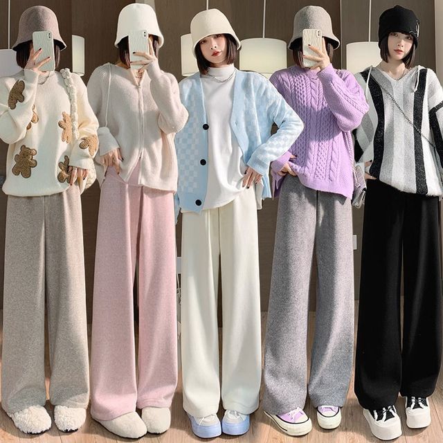 NEUF-Maternity High Waist Plain Wide Leg Pants
