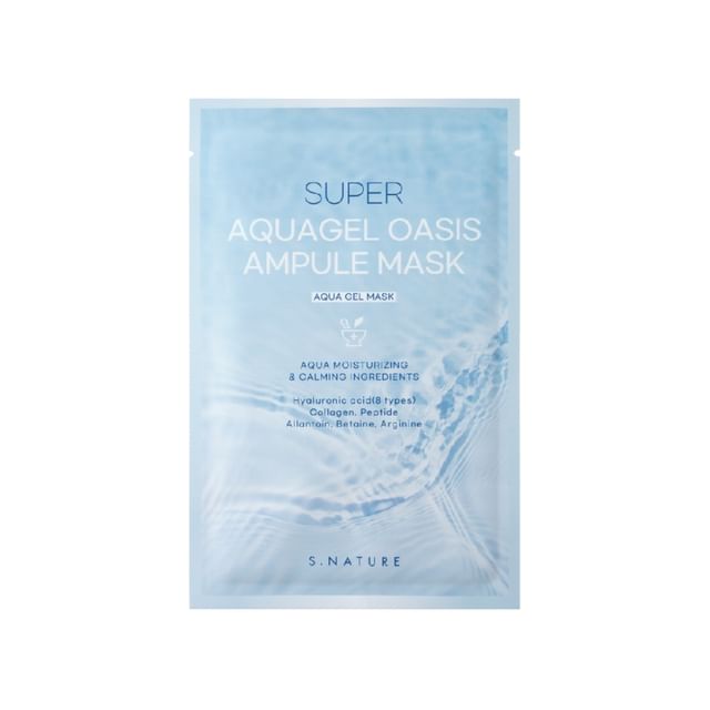 S-NATURE-Super Aquagel Oasis Ampule Mask - Máscara Facial Ampola-30 Ml X 1 Unid