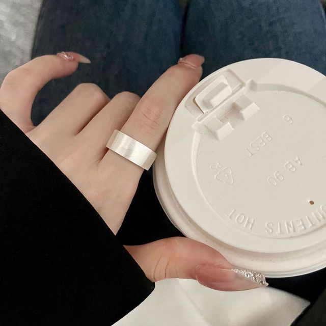 Hansha-Brushed Sterling Silver Open Ring