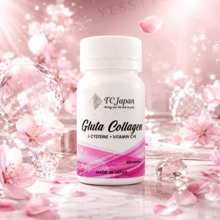 TC JAPAN - Gluta Collagen L-Cysteine & Vitamin C + E Half Bottle
